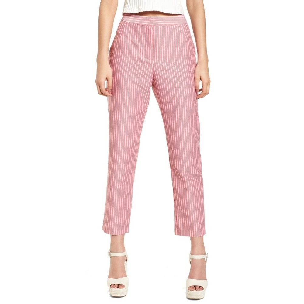 WAYF Striped Ankle Dress Pants